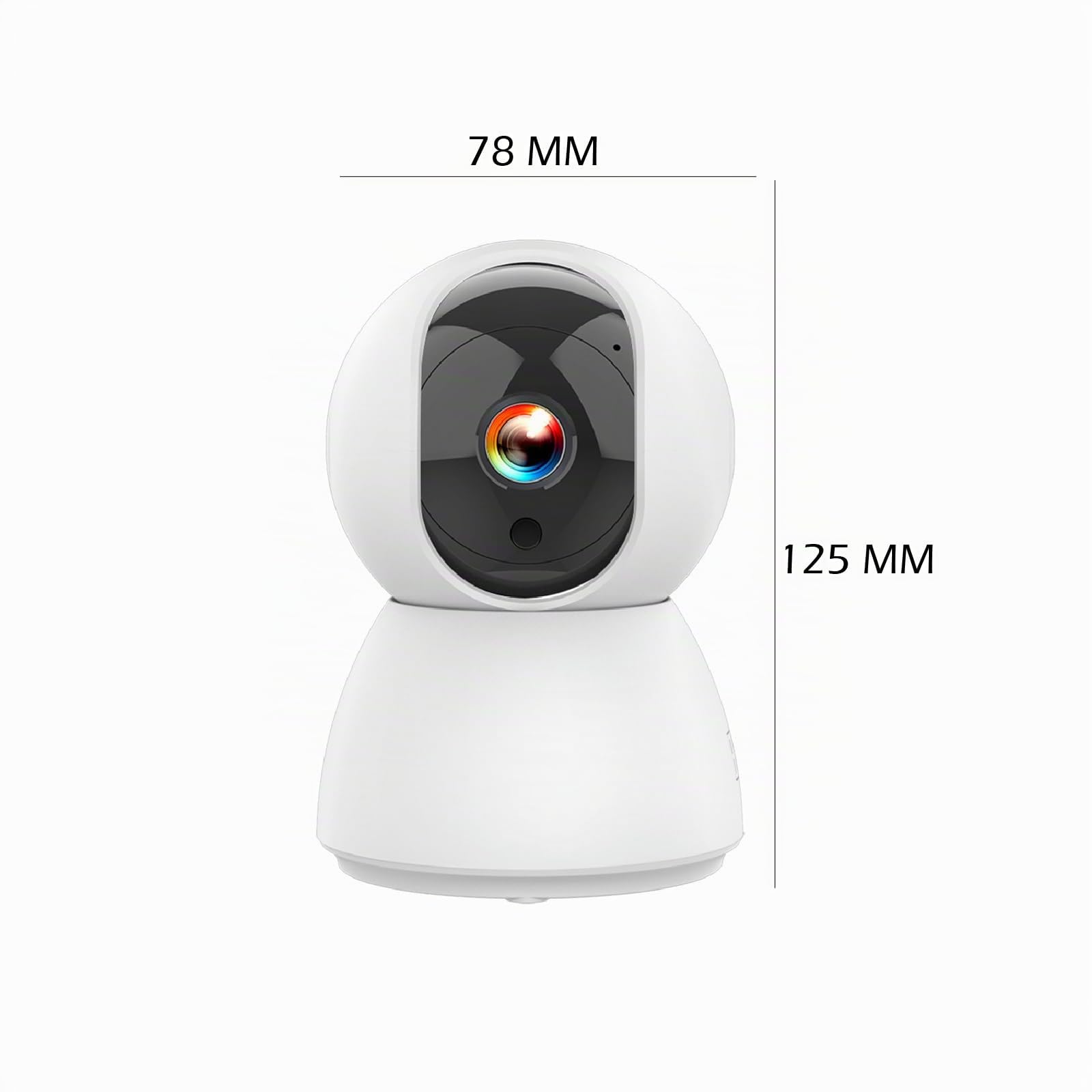 KYF Caméra IP Intérieure, 4MP Ultra HD, Sirène 90dB, Rotation Motorisée 355°/110°, Wi-FI Double Bande, Vision Nocturne, Audio Bidirectionnel, Détection de Mouvement, KYF-CAM-027