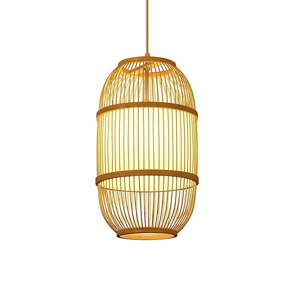 Iluminación colgante de bambú ideal para transformar tu comedor en un remanso de paz oriental