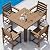 SERWALL Outdoor Dining Set for 4, HDPE Square Table and Chairs Set All Weather Patio Dining Set with 4 Classic Dining Chairs, 5-Piece Patio Dining Furniture for Deck, Brown