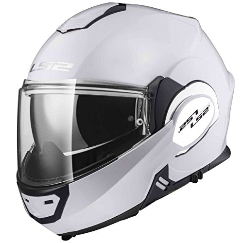 LS2, casco de moto modular VALIANT blanco, S