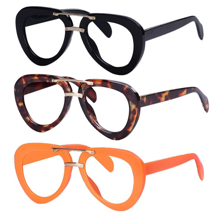 bullabulling 3 Pack Cateye Double Beam Reading Glasses Women Men,Classic Oversized Reader Blue Light Computer Frame