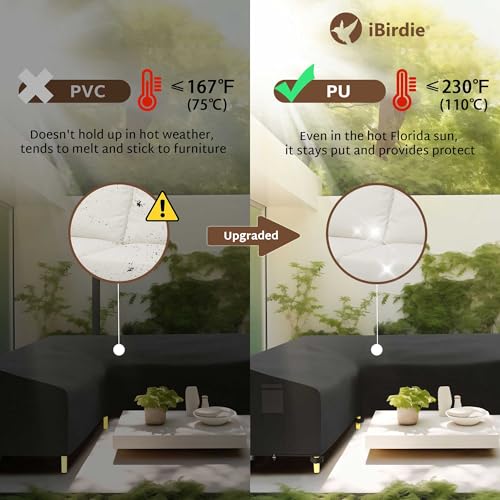 image for iBirdie Outdoor Sectional Cover fit 85 x 85 inch, 84 x 84, 83 x 83, 82