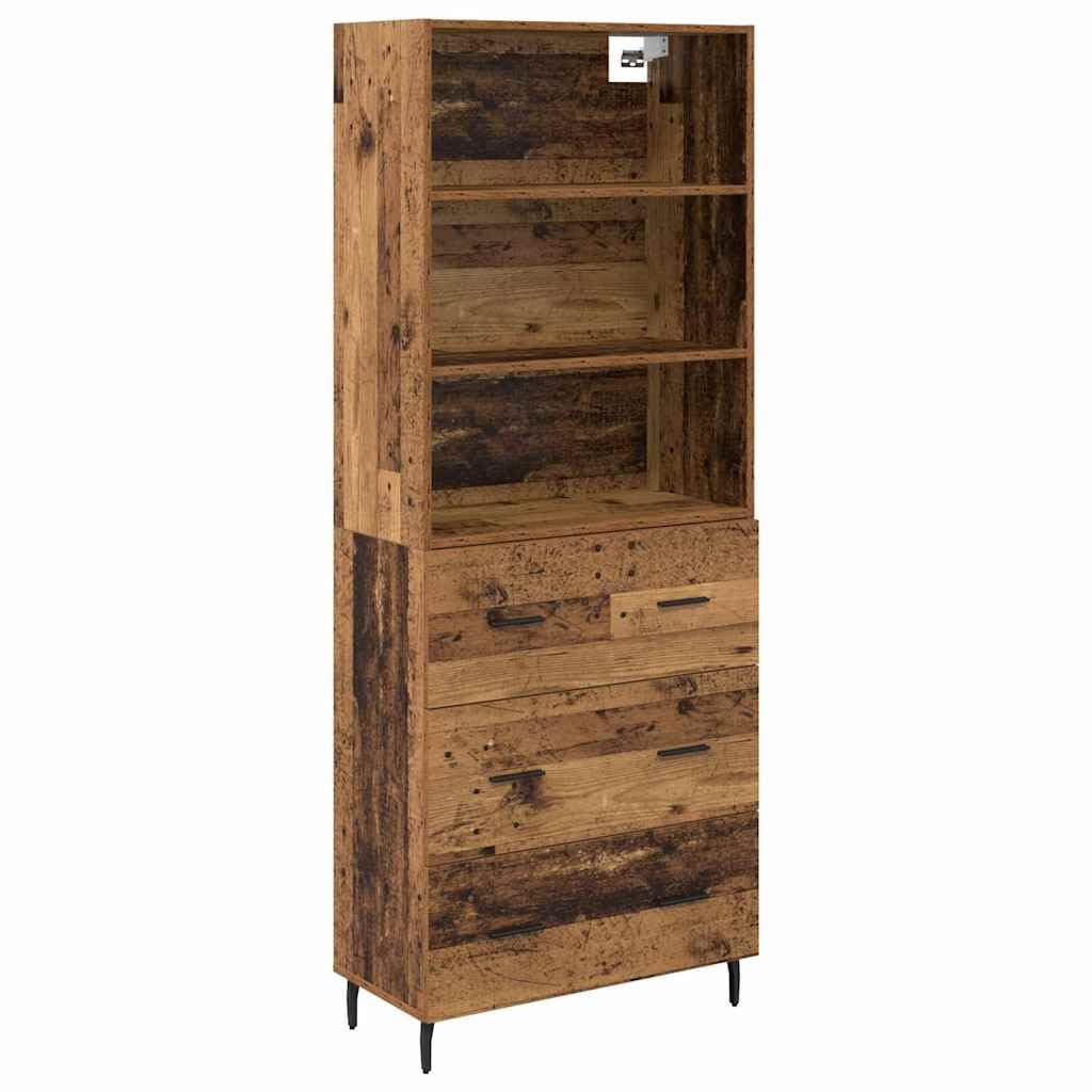 Credenza Alta 2 Pezzi Legno Ingegnerizzato 69,5x32,5x180 cm