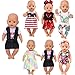 ebuddy 6 juegos de ropa para muñecas de 43 cm, incluye vestido, diadema, pelele y chaleco.