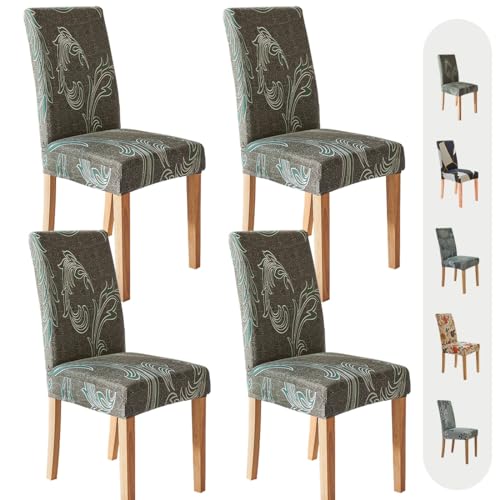 Secgo Chair Covers For Dining Room 4 Pack, Stretch Dining Chair Cover, Washable Spandex Kitchen Parsons Chair Slipcovers,Chair Covers For Home Or Party cover