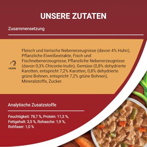 PURINA ONE Mini/Small Adult Hundefutter nass für kleine Hunde, reich an Huhn und Gemüse, 26er Pack (26 x 85g)