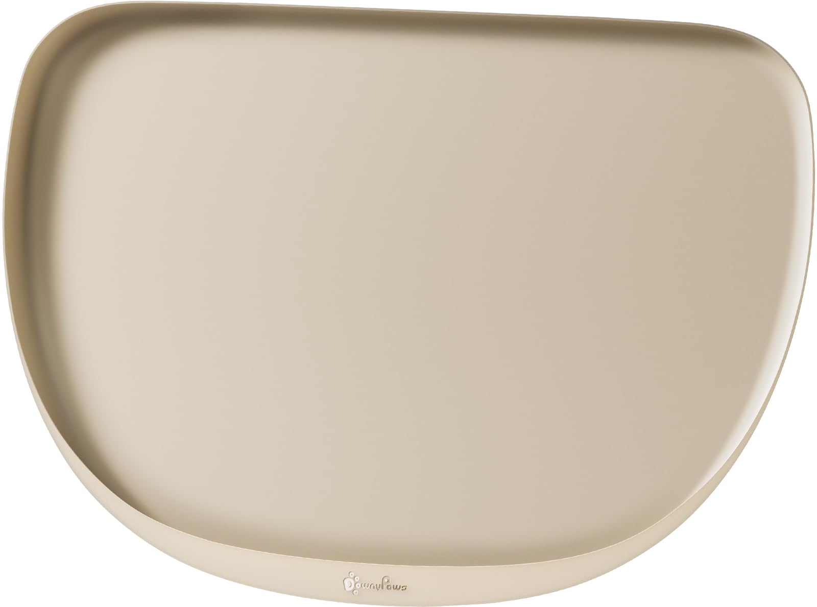 DownyPaws Napfunterlage Katzen, Silikon Futtermatte für Katzen, Hundenapf Unterlage – BPA-frei, mit hohem Rand gegen Verschütten von Wasser und Futter, leicht zu reinigen, 45 x 32cm, Beige