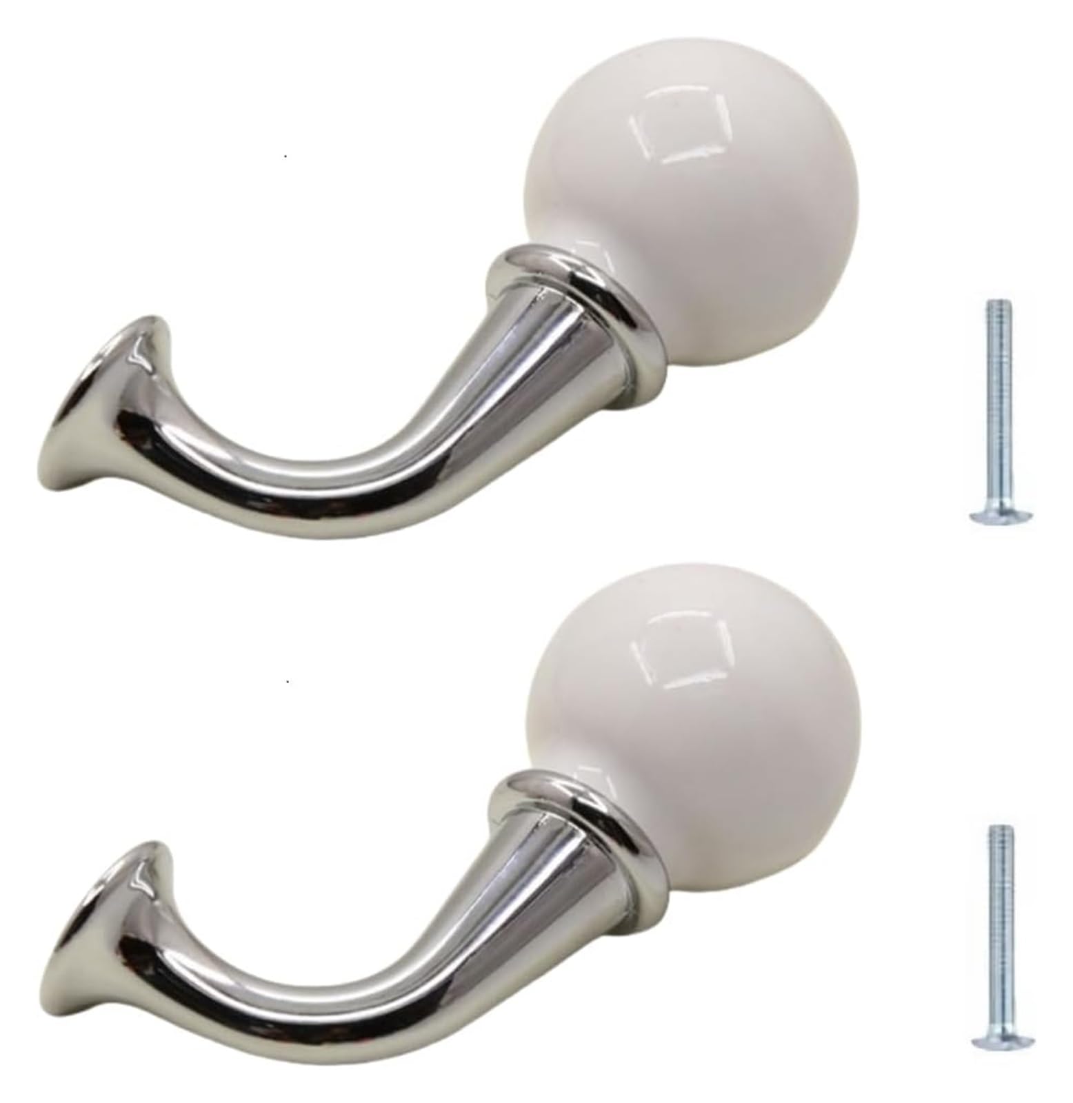 ENmrfvkz Ceramic Cupboard Drawer Handle Knobs, Ceramic Zinc Alloy Cabinet Drawer Knobs, 2 Pack Multicolor 27x68mm(Wit)