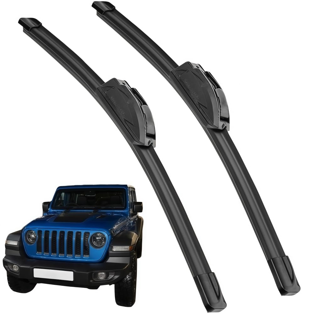 ocpcrn Car Windshield Wiper Blades for Jeep Wrangler JL (2022),Premium All-Season Windshield Wiper Blades,Replacement Windshield Wipers,Stable and Quiet,2 Front Wipers