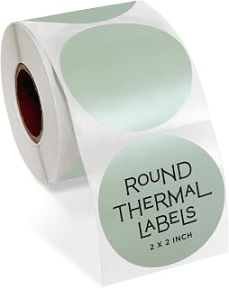 Pelikus Thermal Labels for Packaging, Small Business, Color Coding (5-Pack Sage Green, 5-Pack)