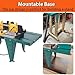 Electric Benchtop Router Table 34 in. x 13.5 in, Universal Benchtop Router Tables Top with Steel Stand, Adjustable Fence, Safety Guard & Miter Gauge for Woodworking, Craftsman Tool (Green)
