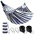 ANYOO Single Cotton Outdoor Hammock Multiples Load Capacity Up to 450 Lbs Portable with Carrying Bag for Patio Yard Garden