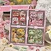 Cullevo 600PCS Spring Floral Scrapbook Stickers – Flower Shadow Spring Breeze Edition with Characters, Junk Journal Supplies + 28PCS Retro Background Paper & A6 Kraft Notebook #4