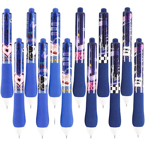 Set de 12 bolígrafos de gel retráctiles con tinta negra 0.5 mm miniatura 1