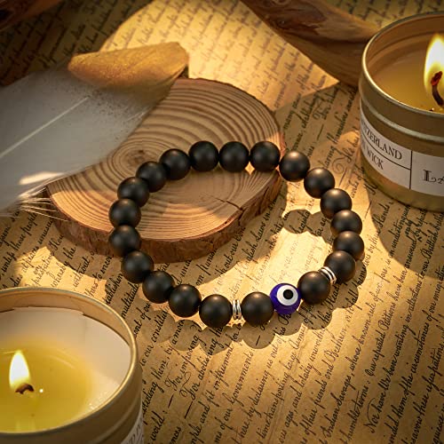 Evil Eye Bracelet for Men Natural Stone Bracelet Protection Good Luck Amulet for Boy3