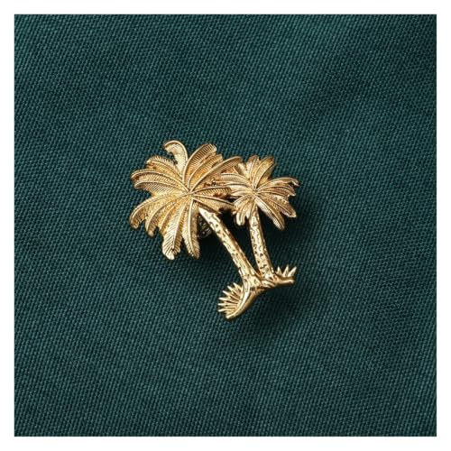 Boutons de tiroir d'armoire en forme de cocotier doré pour meuble chic x2