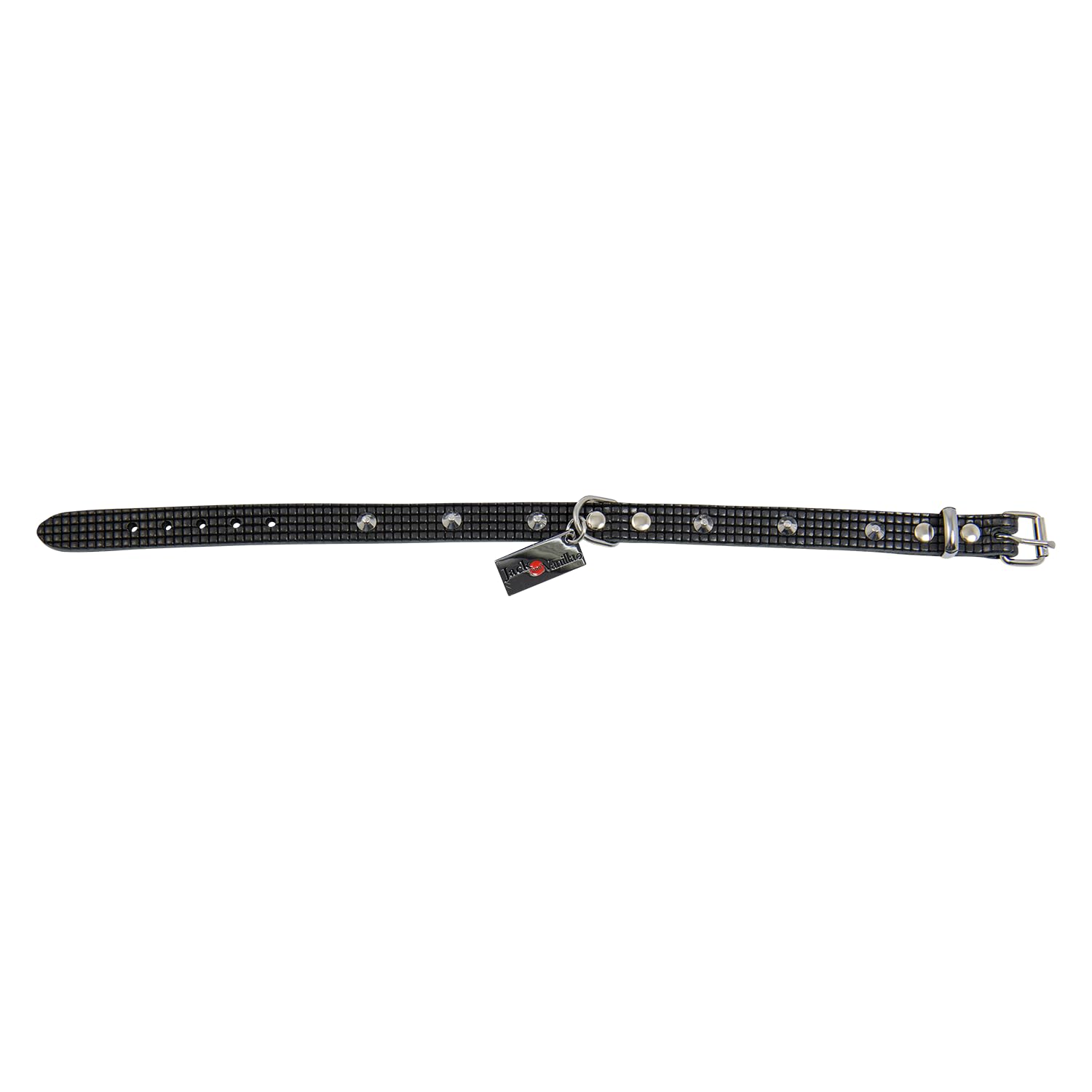 JACK AND VANILLA, Monaco Dog Collar, Black, Size 16 mm x 40 cm