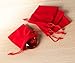 Velvet Jewelry Pouch Drawstring Bags for Gifts (2.7 x 3.5 In, Red, 50 Pack)