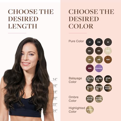 Image of GOO GOO Clip in Hair Extensions Real Human Hair Brown Remy Extensions