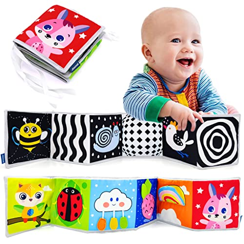Image of SNOWIE SOFT Rabbit Baby Toys Cloth Books for Babies 0 to 3 years, Soft Toys Sensory Book for Babies 6-12 Month, Baby Toy for 0 to 6 Month Portable Washable Early Educational Activity Baby Sensory Toy