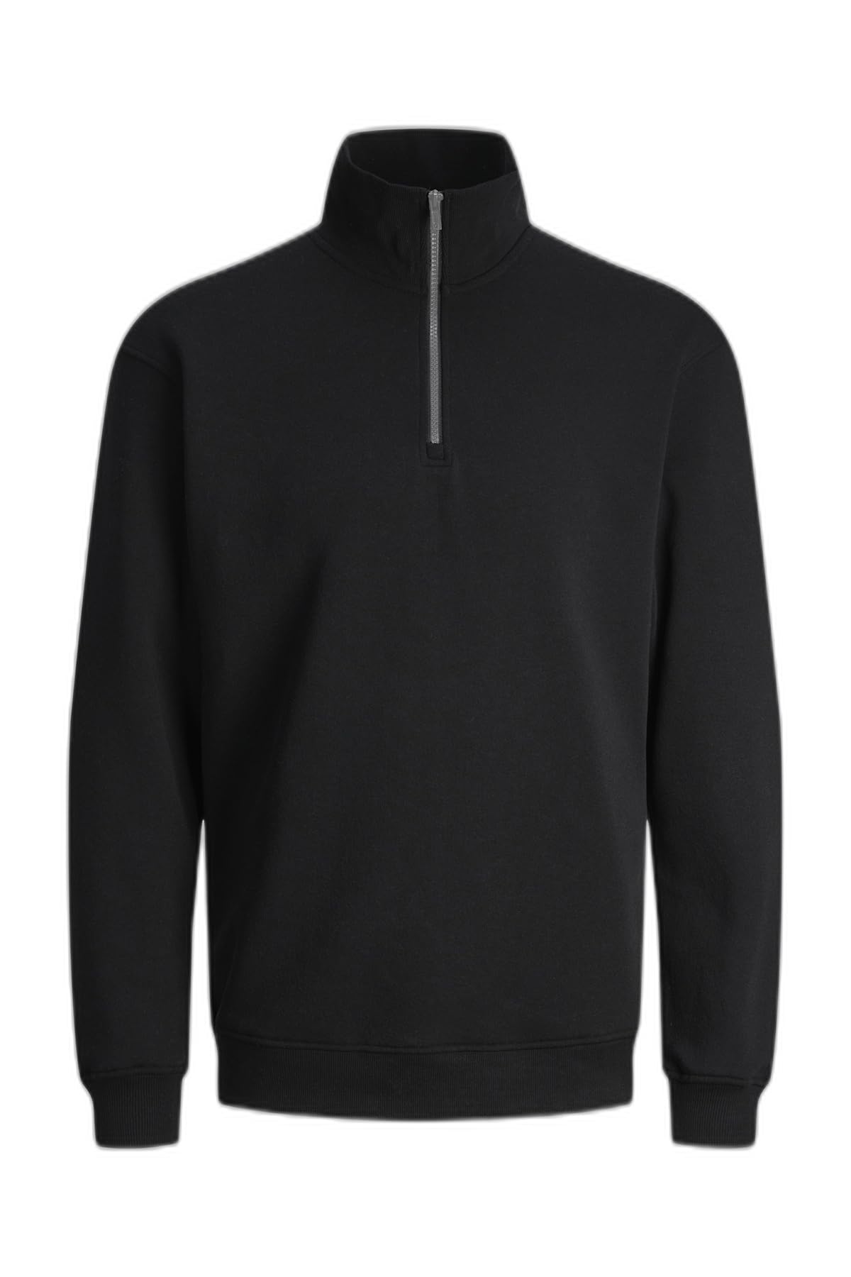 Jack & Jones Men's Black Bradley Sweat Half Zip Sweatshirt - Size Xl