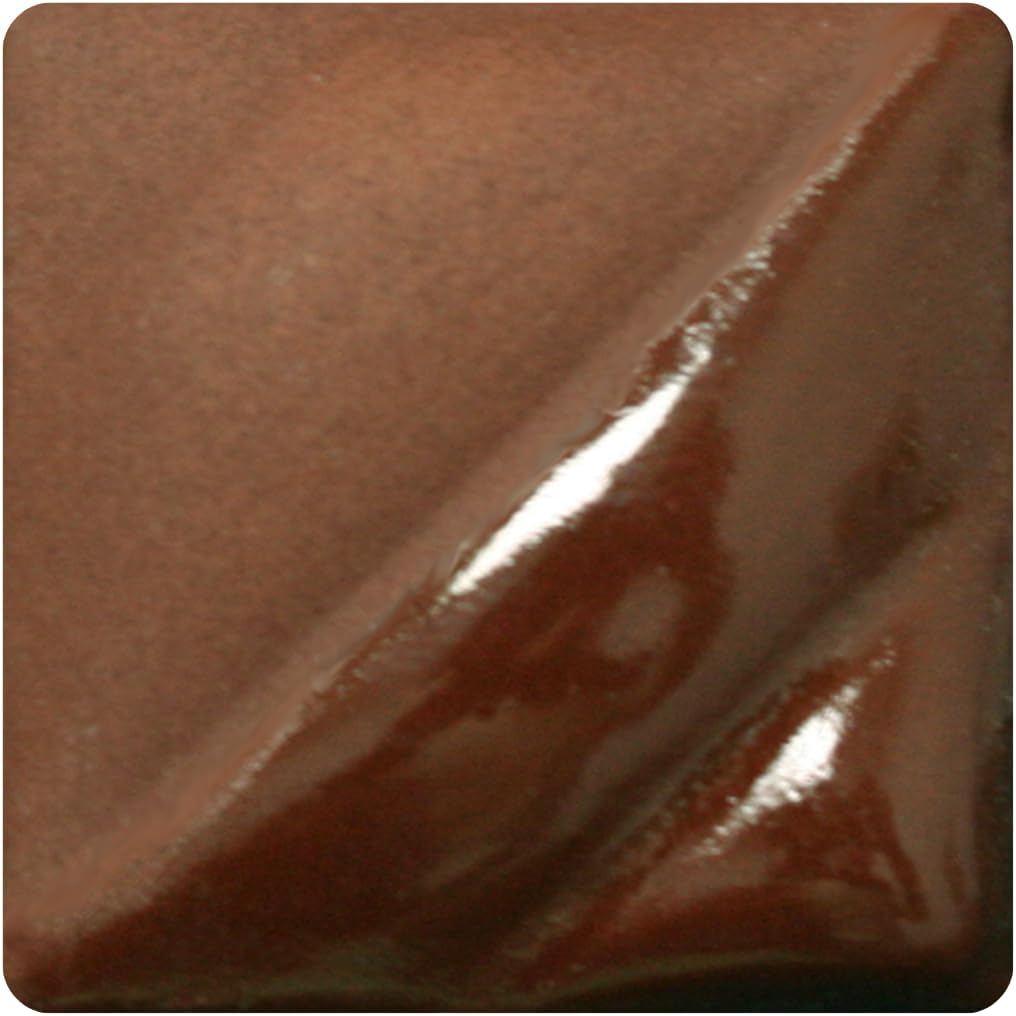 Velvet Underglaze Red Brown V-313 Lead Free for Pottery Clay, Bisque, Greenware - 2oz