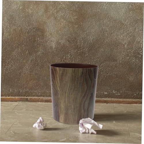 Caneca de basura rectangular marrón claro Happyyami miniatura 5