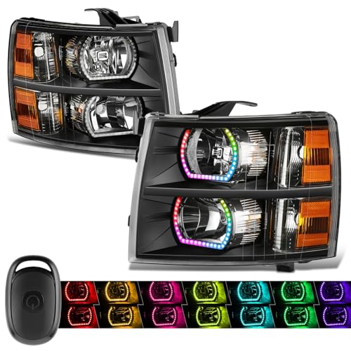 DNA MOTORING Chevy Silverado RGB headlight pair
