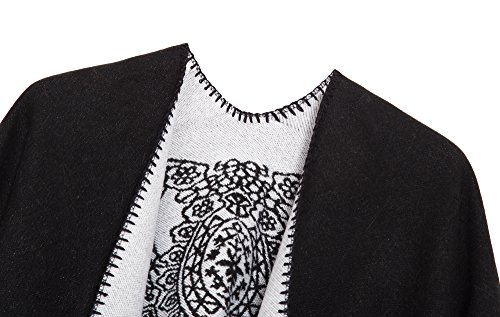 EXCHIC Donne Casual Oversize Poncho Cape Modello