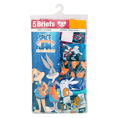 Handcraft Space Jam 5-Pack Boys Briefs Underwear 100% Cotton Comfortable2