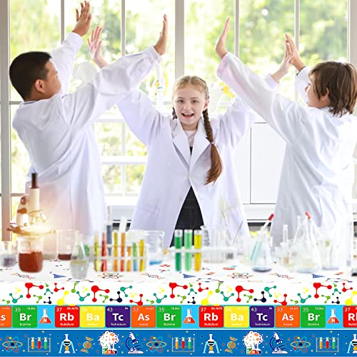 Omlisca Science Tablecloth 2 Packs Scientist Theme Birthday Party Supplies Decorations Laboratory Party Disposable Table Covers For Kids 51X87 Inch #TOP5