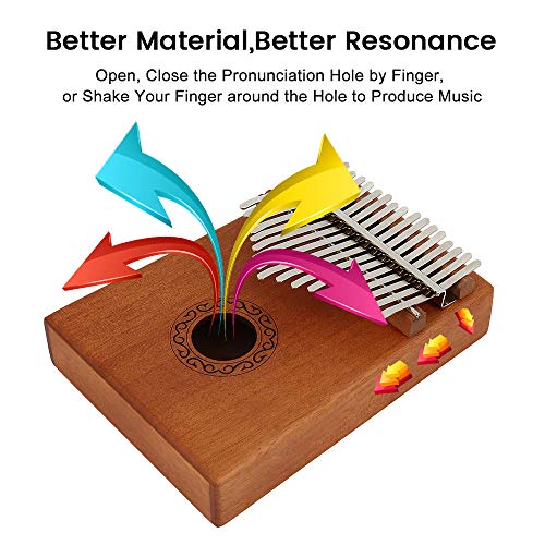Kalimba 17 clés kalimba instrument kalimba 17 touches professionnel Touche Pouce Piano en bois noyer - Les Beatles, Paul McCartney, John Lennon, RIngo Starr, George Harrison Kalimba 17 clés kalimba instrument kalimba 17 touches professionnel Touche Pouce Piano en bois noyer – Image 6