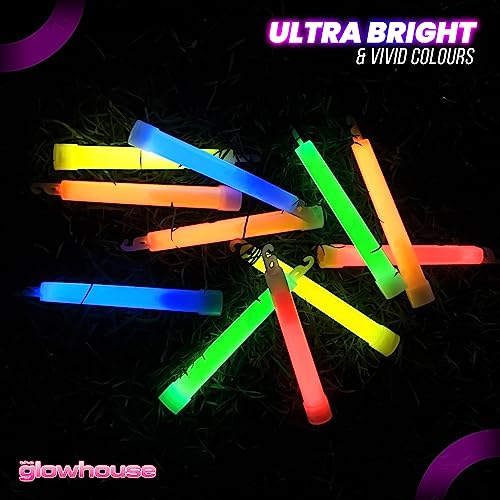 Glowhouse Lightstick 10 Stück Leuchtstäbe - 15,2 cm Notfall, Ultra helle Leuchtstäbe mit 12+ Stunden Dauer (Rot) – Bild 6