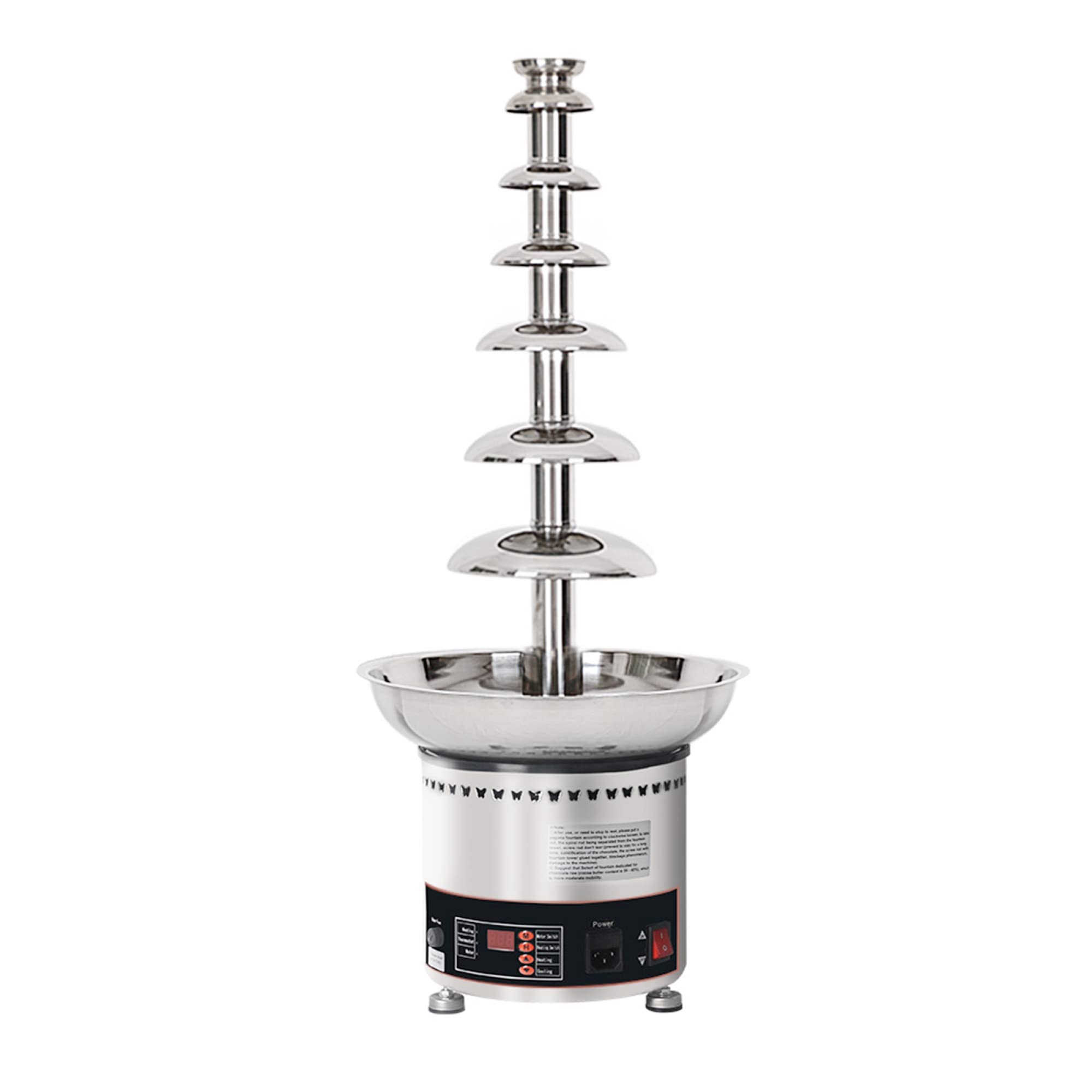 YNIYUJKL Chocolate Fountain Machine 304 Stainless Steel Commerical Chocolate Fondue Easy To Assemble For Cheese, Bbq Sauce, Ranch, Liqueurs,7 floors