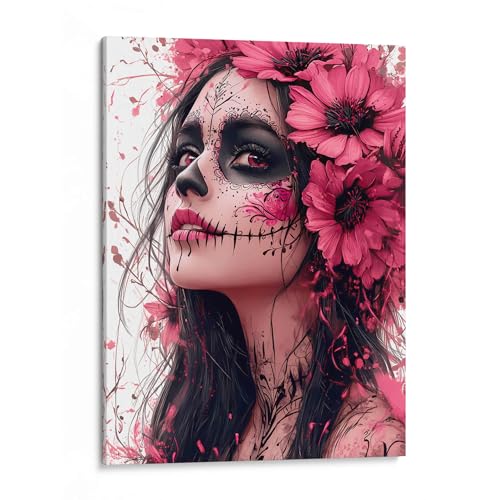 Image of Canvas Lab | Catrinas 2024-08 by DeLaVegaGaming | 15 x 20 in | Canvas Print Wall Art | Colorful, Fashionista, Girl Power, Illustrations | Wall Decor for Bedroom, Living Room or Office