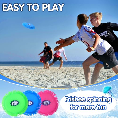 Graplan Frisbee Splash Disc, 3 Stück Wasser-Fliegenscheiben, Frisbee Splash Disco, Weiche Fliegenscheibe für Kinder, Wasserabsorbierender TPR-Schwamm
