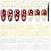 24 Blatt Weihnachten Nagelsticker Selbstklebend Schneeflocken Nagelaufkleber 3D Nagel Kunst Design Aufkleber mit Pinzette für DIY Nagel Art Dekorationen
