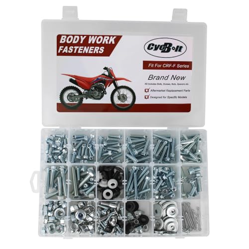 Image of 330PCS Body Work Bolt Kit Fit for CRF250F CRF110F CRF230F CRF80F CRF125F CRF50F CRF100F CRF70F CRF150F Motorcycle Body Engine Fender Fasteners Bolts Set