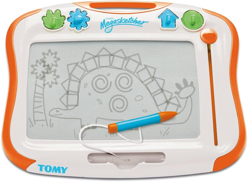 is The Tomy Official Classic Mess-Free doodling Tool Designed for Early Drawing Skills and Creativity Development. Large 45x35cm, 5-inch Screen for Increased Freedom of Movement