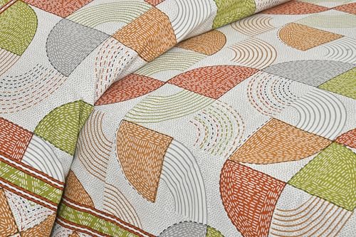 Image of Decor King Size Cotton Bedsheet | 300 TC | 100% Cotton Flatsheet King Size with Two Pillow Covers | (254 * 274 cm, Terracotta Orange)