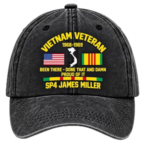 Image of V VIBEPY US Veteran Baseball Cap - Bald Eagle Printed Unisex Hat Gift for Veterans Day, Father's Day, Dad Birthday Gifts