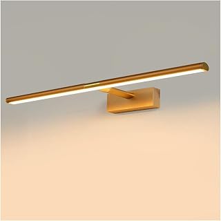 Espelho de iluminação de toucador luz frontal liga de alumínio LED casa de banho comprimento retrátil luz de espelho luz de parede anti-embaciamento impermeável luz de maquilhagem de toucador, luzes de casa de banho douradas Feito