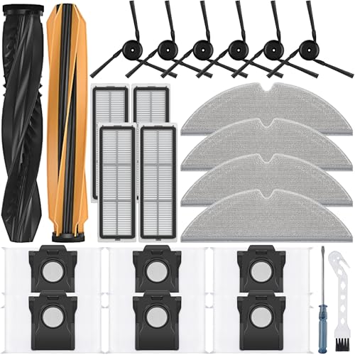 Image of 24 Pack D20 Pro Plus Accessories Kit,Only Compatible with Dreame D20 Pro Plus Robot Vacuum,2 Main Brush,4 Mop Pads,4 HEPA Filter,6 Side Brush,6 Dust Bags【Not for D20 Plus】