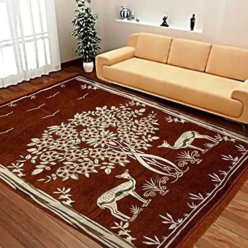 ANKRISH Zeometric Ethnic Velvet Touch Abstract Chenille Velvet Rectangular Carpet - |60" Inch X 84" Inch | 150 Cm X 210 Cm | 5 Feet X 7 Feet |-Dark Blue (Multi-3) (B0BN6MS3YW) Amazon Price History, Amazon Price Tracker
