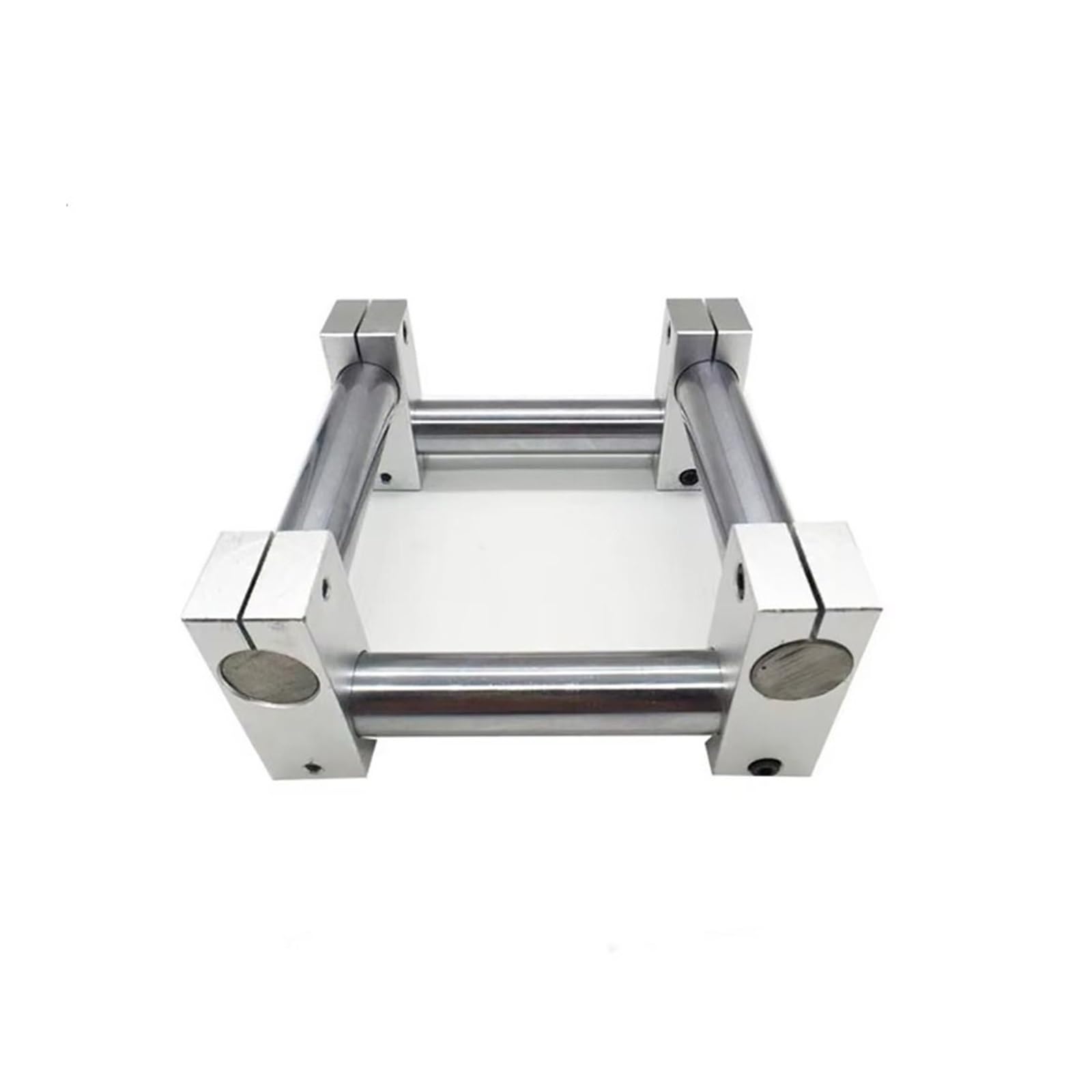 Weldric Same 6X6mm Vertical Fixed Diameter Fastening 1Pcs Optical Axis Pillar Fixing Clamp Vertical Fixed Diameter Aluminum Alloy Steel Pipe Bracket Cross Block(Same 6X6mm)