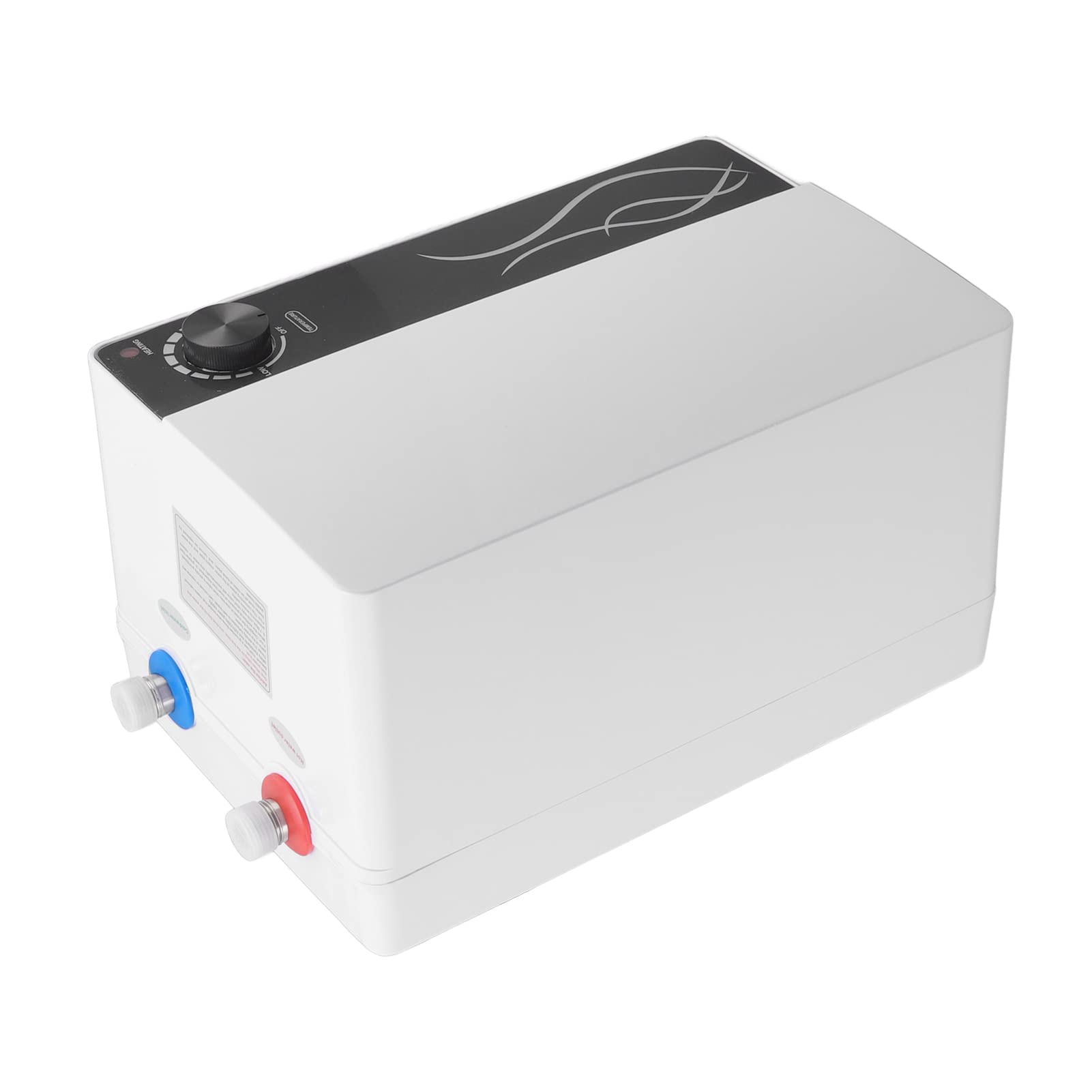 Fdit Scaldabagno Elettrico Mini, Boiler Compatto 8 L con Uscita Acqua | Scocca in ABS, Serbatoio in Acciaio Inox Alimentare, 1500W, IPX4, 30-65°C
