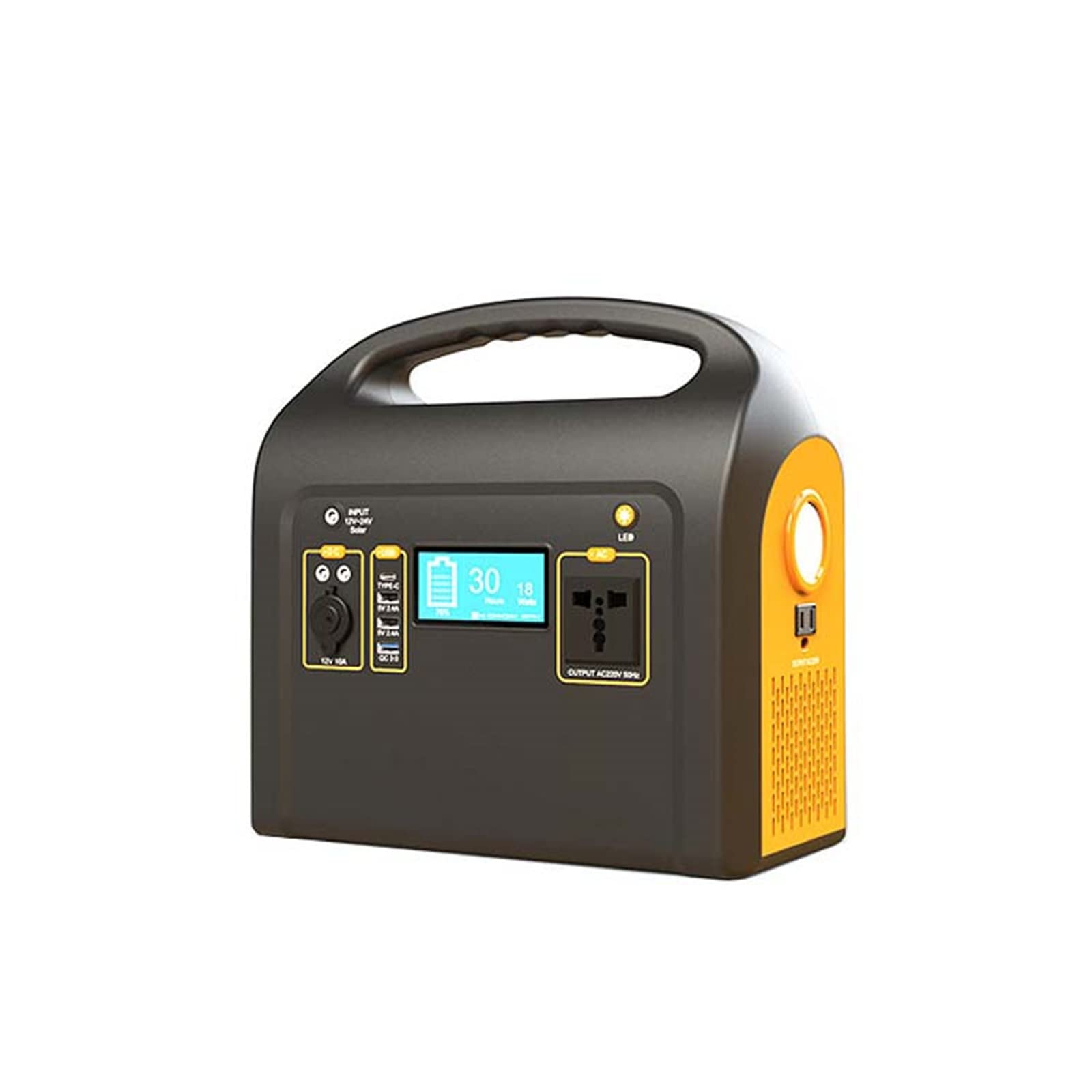 Stazione di Alimentazione Portatile 540 Wh, Batteria di Backup al Litio, generatore Solare 500 W/Uscita CA 110 V-230 V, per Viaggi all'aperto, Campeggio, Emergenza, casa, Camper