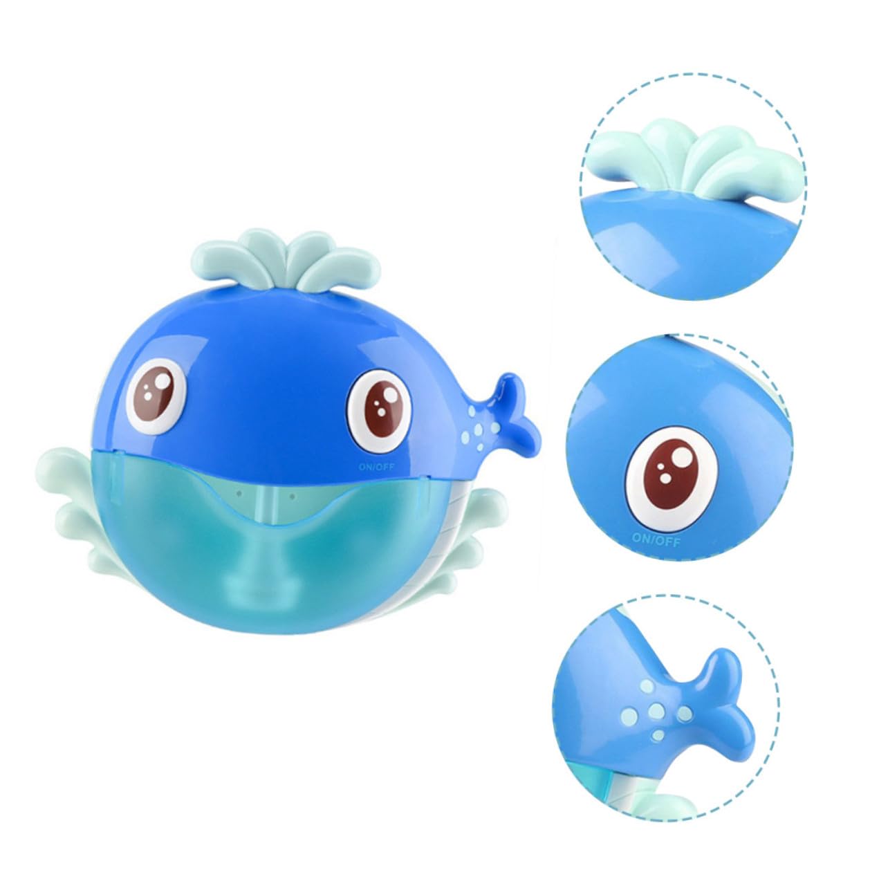 Máquina de Burbujas para Baño Infantil Forma de Ballena, Juguete de Baño de Plástico Seguro, sin Batería, Adecuado Bebés, Control Sencillo y Diseño Compacto para Diversión