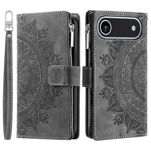 Étui portefeuille iPhone Air protection rabat cuir béquille intégrée
