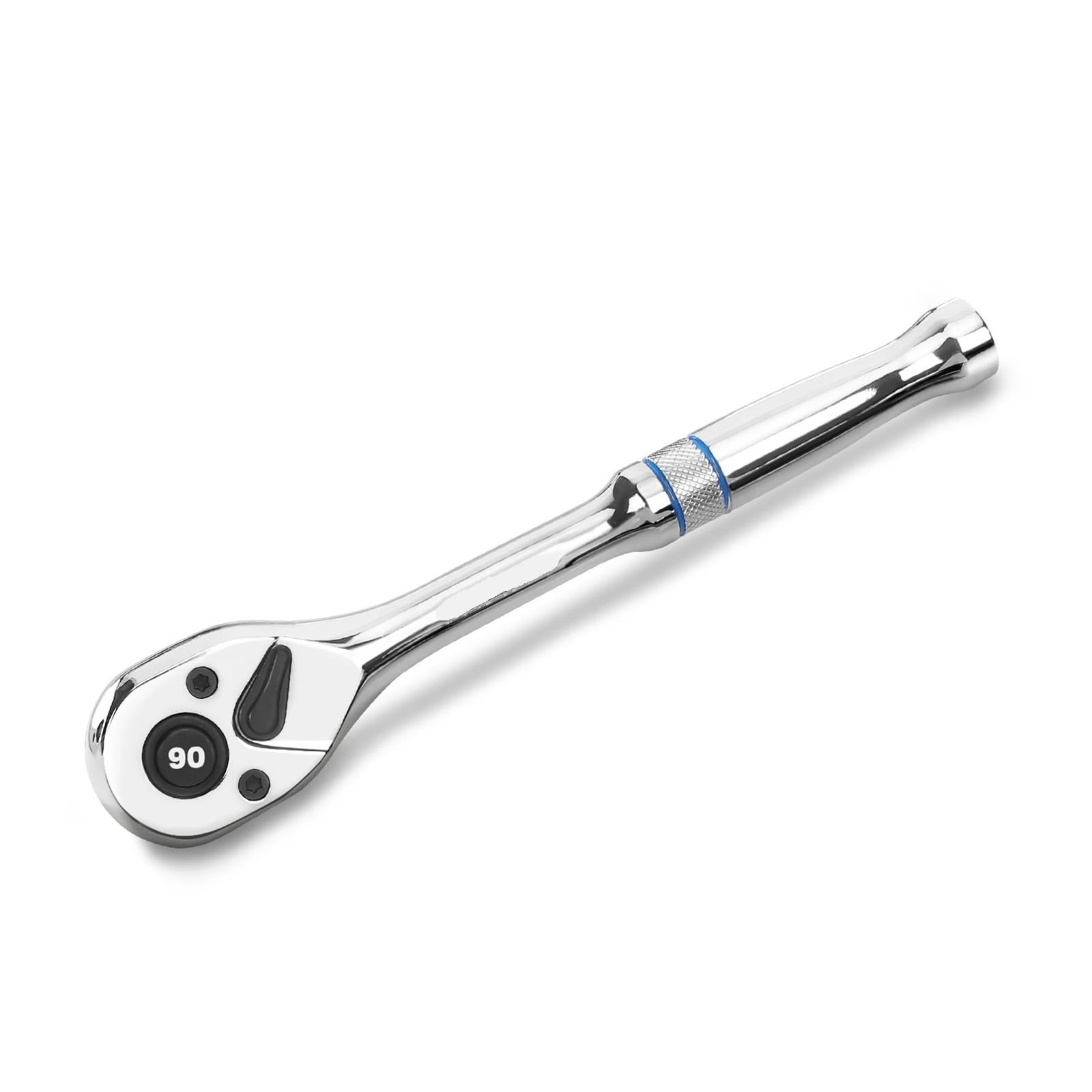 OLAQWENB Torque Wrenches 3PCS Drive Ratchet, 1/4", 3/8", 1/2" 90-Tooth Quick-Release Wrench Reversible Made Full Polished Precision Torque Wrench(3 8)
